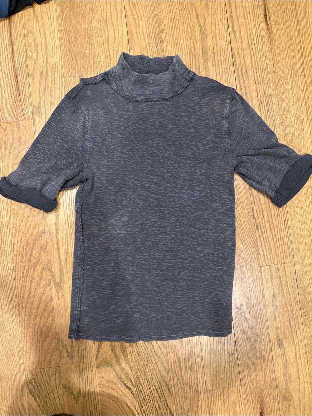 WE THE FREE Grey Mock Neck Top XL FREE PEOPLE